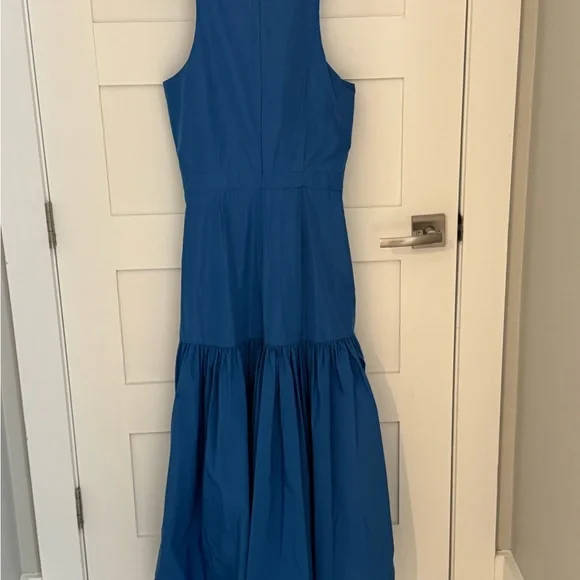 Veronica Beard Bright Blue Halter High-Low Dress - Picture 6 of 6